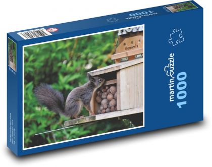 Eichhörnchen - Walnuss - Puzzle - 1000 Teile