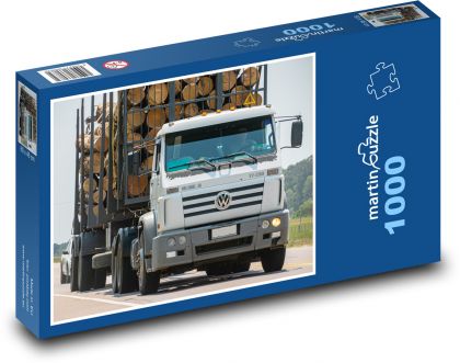 Ciągnik - wózek uchylny - Puzzle 1000 elementów, rozmiar 60x46 cm