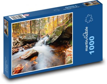 Autumn - stream - Puzzle 1000 pieces, size 60x46 cm 
