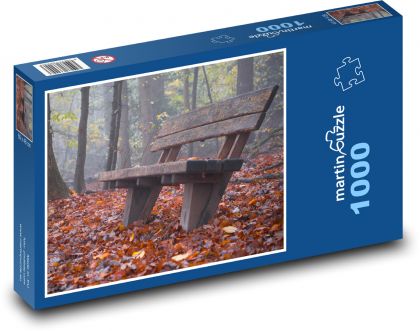 Park - lavička - puzzle 1000 dílků