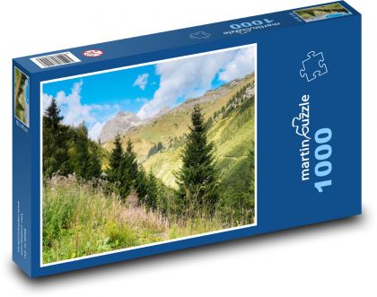 Mountains - pastures - Puzzle 1000 pieces, size 60x46 cm 