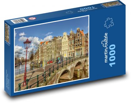 Amsterdam - Keizersgracht, Holandsko - Puzzle 1000 dielikov, rozmer 60x46 cm