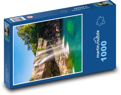 Wodospad - Meghalaya, Indie - Puzzle 1000 elementów, rozmiar 60x46 cm
