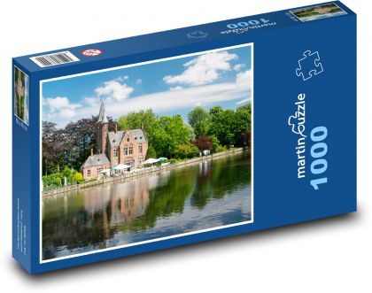 Belgicko - hrad - Puzzle 1000 dielikov, rozmer 60x46 cm