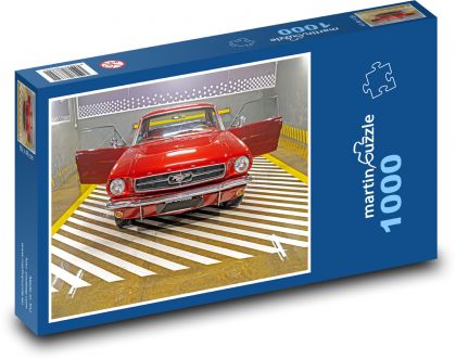 Auto - garáže - Puzzle 1000 dielikov, rozmer 60x46 cm
