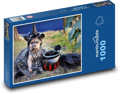 Halloween - pies - Puzzle 1000 elementów, rozmiar 60x46 cm