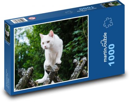 White cat  - Puzzle 1000 pieces, size 60x46 cm 
