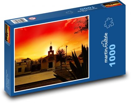 Sunset - Church - Puzzle 1000 pieces, size 60x46 cm 