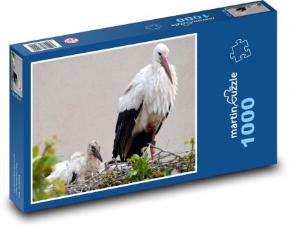 Bocian - Gniazdo - Puzzle 1000 elementów, rozmiar 60x46 cm