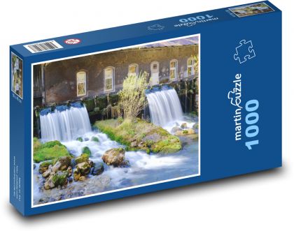 Vodný mlyn - Vodopád - Puzzle 1000 dielikov, rozmer 60x46 cm