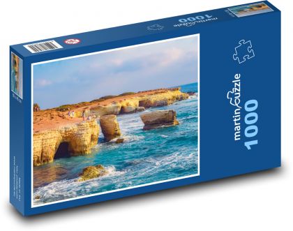 Skaliste Wybrzeże - Morze, Cypr - Puzzle 1000 elementów, rozmiar 60x46 cm