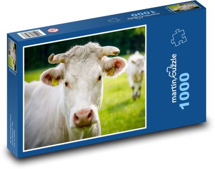 Bílá kráva - puzzle 1000 dílků