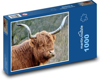 Vysokohorský dobytek - kráva - puzzle 1000 dílků