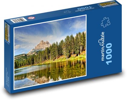 Lago Antorno - Dolomity - Puzzle 1000 elementów, rozmiar 60x46 cm