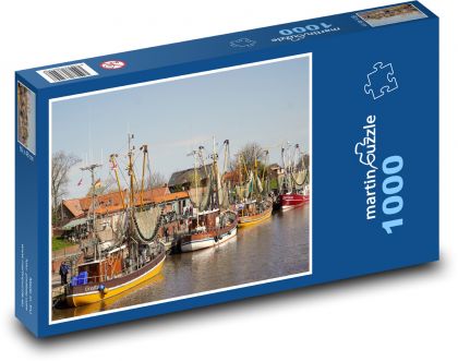 Port - statki - Puzzle 1000 elementów, rozmiar 60x46 cm