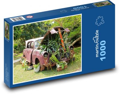 Auto - Pflanzgefäß - Puzzle - 1000 Teile
