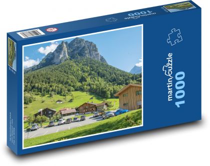 Domy wiejskie, Szwajcaria - Puzzle 1000 elementów, rozmiar 60x46 cm