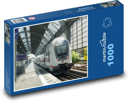 Dworzec kolejowy - pociąg - Puzzle 1000 elementów, rozmiar 60x46 cm
