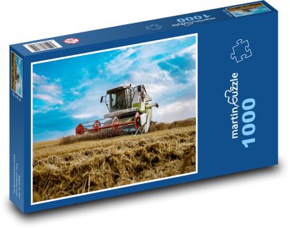 Pole - kombajn - Puzzle 1000 dielikov, rozmer 60x46 cm