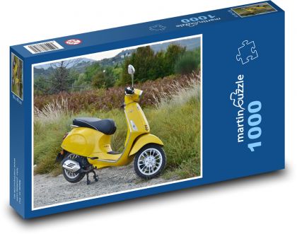 Žltá kolobežka - Puzzle 1000 dielikov, rozmer 60x46 cm