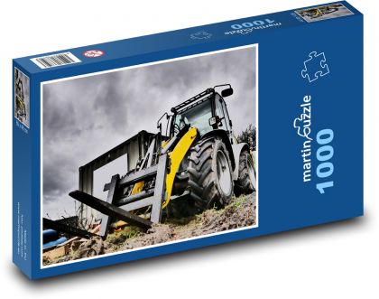 Stavební technika - čelní nakladač - puzzle 1000 dílků