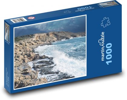 Skalnaté pobrežie - oceán - Puzzle 1000 dielikov, rozmer 60x46 cm