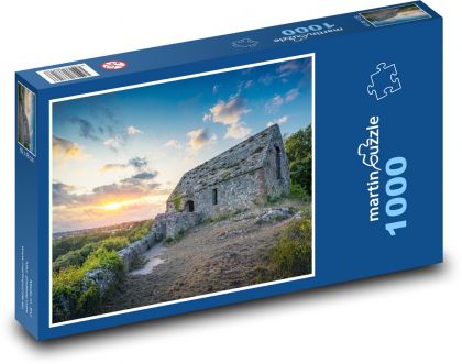 Abandoned house - sunset - Puzzle 1000 pieces, size 60x46 cm 