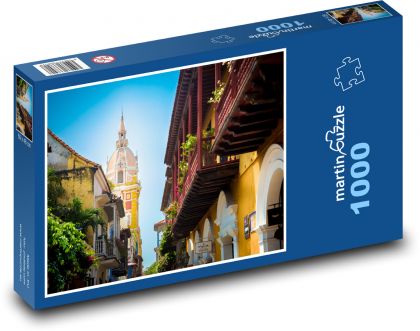 Cartagena - Colombia, streets - Puzzle 1000 pieces, size 60x46 cm 