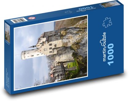 Lichtenštajnský hrad - Nemecko - Puzzle 1000 dielikov, rozmer 60x46 cm