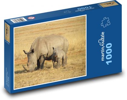 Nosorožec - Africká republika - puzzle 1000 dílků