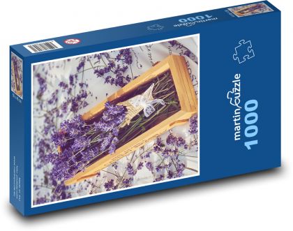 Sušená levanduľa v krabici - Puzzle 1000 dielikov, rozmer 60x46 cm