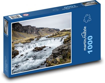 Waterfall on the river - Puzzle 1000 pieces, size 60x46 cm 