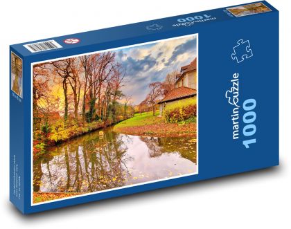 Rzeka i magiczna jesień - Puzzle 1000 elementów, rozmiar 60x46 cm