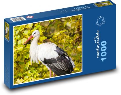 Beautiful stork in nature - Puzzle 1000 pieces, size 60x46 cm 