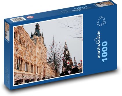 Christmas decoration in the city - Puzzle 1000 pieces, size 60x46 cm 