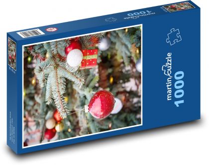 Ozdoby na vianočný stromček - Puzzle 1000 dielikov, rozmer 60x46 cm