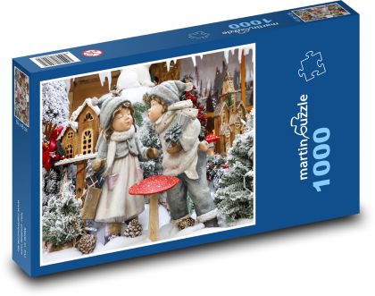 Weihnachtspuppe und Puppe - Puzzle - 1000 Teile