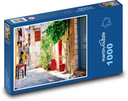 Zadná ulička na Kréte - Puzzle 1000 dielikov, rozmer 60x46 cm