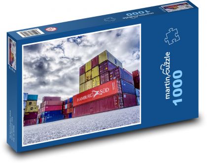Kontajnerový port - Puzzle 1000 dielikov, rozmer 60x46 cm