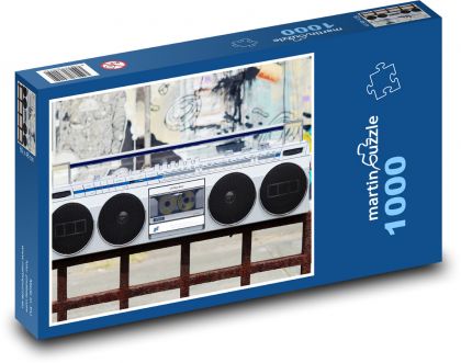 Starý kazetový prehrávač - Puzzle 1000 dielikov, rozmer 60x46 cm