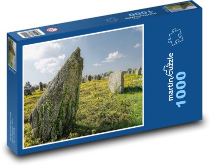 Megalityczne kamienie na wsi w Bretanii - Puzzle 1000 elementów, rozmiar 60x46 cm