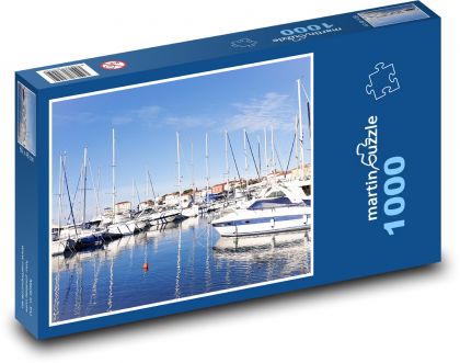Ráno v prístave - Puzzle 1000 dielikov, rozmer 60x46 cm