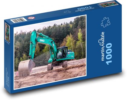 Stavební stroj - rypadlo - puzzle 1000 dílků