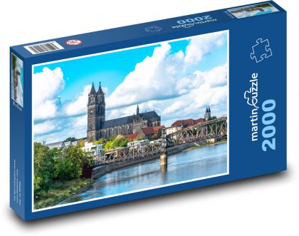 Magdeburg - Německo - Puzzle 2000 dílků, rozměr 90x60 cm