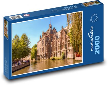 Belgie - Brugge, kanál - puzzle 2000 dílků