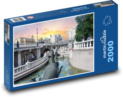 Sonnenuntergang über der Stadt - Puzzle - 2000 Teile