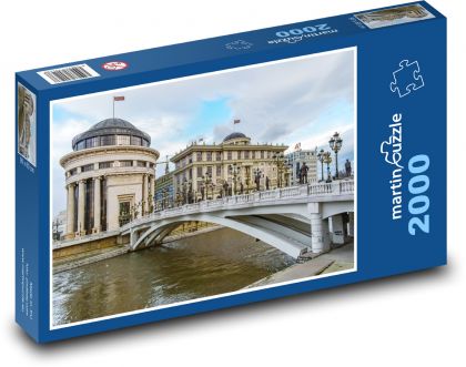 Skopje - Severné Macedónsko - Puzzle 2000 dielikov, rozmer 90x60 cm 