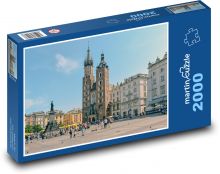 Krakow - Polsko, náměstí Puzzle 2000 - 90x60 cm