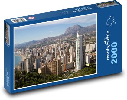 Benidorm - mesto, Španielsko - Puzzle 2000 dielikov, rozmer 90x60 cm 
