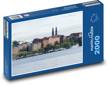Štokholm - Švédsko, mesto - Puzzle 2000 dielikov, rozmer 90x60 cm 